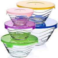 Набор контейнеров круглые 5шт стекло 9/10,5/12,5/14/17 LORAINE 27484