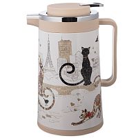Термокувшин 950мл Agness ПАРИЖСКИЕ КОТЫ стекло пластик 734-207