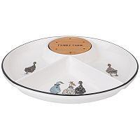 Менажница из фарфора 4-х секц. 28*3,8см FAMILY FARM ГУСИ с подставкой Lefard 263-1346