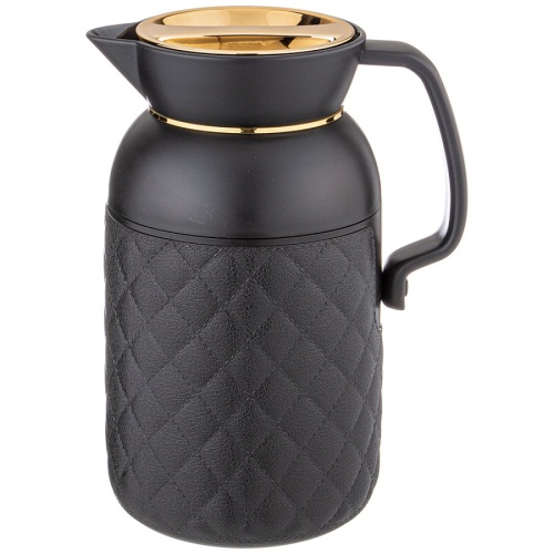 Термокувшин 1000мл Agness ЧЕРНЫЙ стекло пластик 734-105