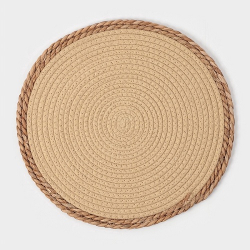 Мат на стол камыш 38см МЭГ бежевый Доляна 10893525 Мат на стол камыш 38см МЭГ бежевый Доляна 10893525