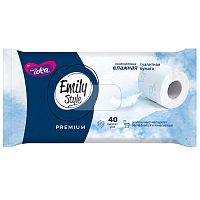 Бумага туалетная влажная EMILY STYLE 40шт Premium растворяющаяся 1/15
