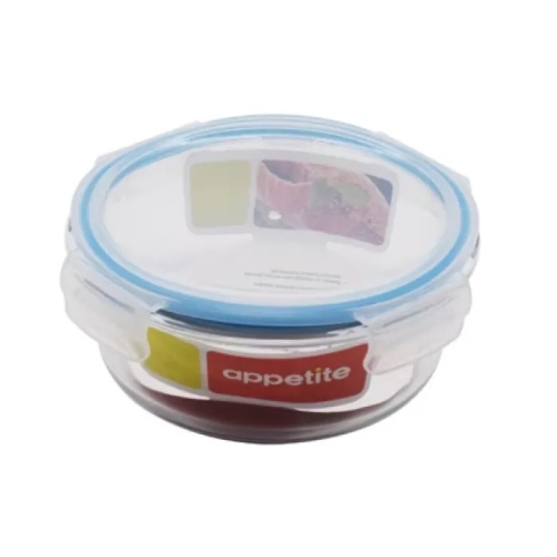 Контейнер круглый 0,62л стекло СИНИЙ Appetite SL620CB