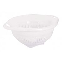 Дуршлаг-миска с ручками 33*27*13,5см пластик на ножках Ассорти М1154 ОТВ
