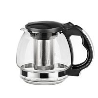 Чайник заварочный стекло 850мл Lara стальной фильтр подъем крышки LR06-15 1/18