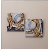 Набор картин настенных 2шт 40*40см ЗОЛОТАЯ АБСТРАКЦИЯ Bronco 534-206