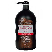 Гель для душа NATURAPHY 1000мл MEN 3в1 Кофеин и Женьшень дозатор