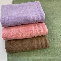 Полотенце махровое 50*90см STRIRE 500гр/м2 сирень рис. B05997