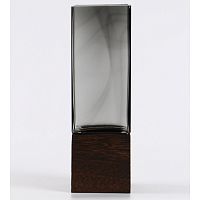 Ваза стекло 8*25см КВАДРАТНАЯ серый Данте 10901002