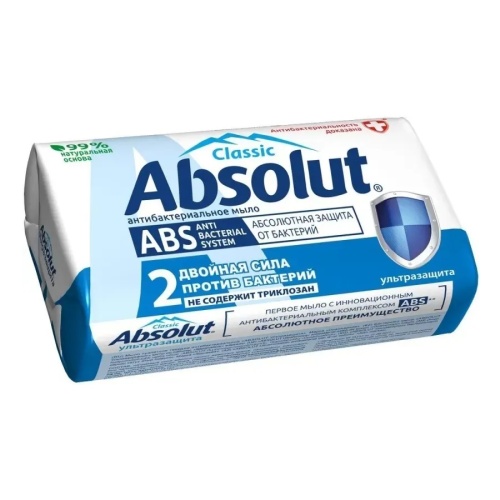 Мыло туалетное АБСОЛЮТ 90г Classic Ультразащита 1/72