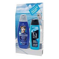 Подарочный набор SCHAUMA MEN (шампунь Schauma 380мл Хмель + гель д/душа Fa 250мл Уход и Свежесть)