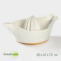 Соковыжималка фарфор 19*12*7,2см БЕЛЫЙ на подставке Bella Tenero 9872547