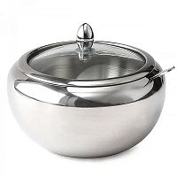 Сахарница нерж. сталь 200мл с ложкой Tima ОМ-428B