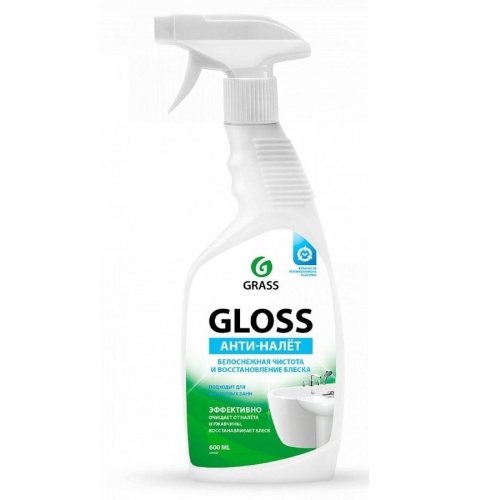 Средство для чистки ванной комнаты GRASS 600мл Gloss Анти-налет спрей 1/8