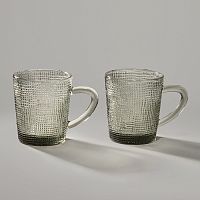 Набор кружек серое стекло 2шт 250мл TEMPO GREY Lefard 355-380