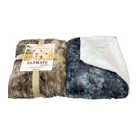 Плед 180*200см мех ОДНОТОННЫЙ Ассорти 2 цвета L9 1/20