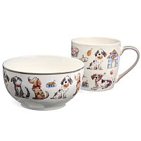 Набор детской посуды 2пр фарфор DOGS Lefard 260-1055
