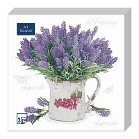 Салфетки бумажные BOUQUET 20шт 33*33см 3сл Букет лаванды 1/12