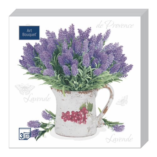 Салфетки бумажные BOUQUET 20шт 33*33см 3сл Букет лаванды 1/12 Салфетки бумажные BOUQUET 20шт 33*33см 3сл Букет лаванды 1/12