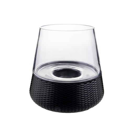 Подсвечник стекло 20*20см ЧЕРНЫЙ Магамакс CSA-26