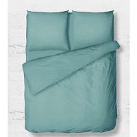 КПБ Евро сатин 50*70см+70*70см однотонный НЕЖНАЯ БИРЮЗА Хлопковый Рай