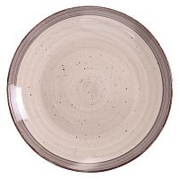 Тарелка обеденная керамика 24,8см MOOD кофейный Domenik DMD261