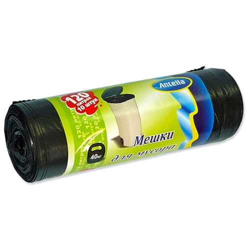 Мешки для мусора 10шт 120л HDPE 22мкм Антелла 70059