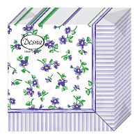 Салфетки бумажные DESNA 40шт 24*24см 1сл Фиалки 1/32