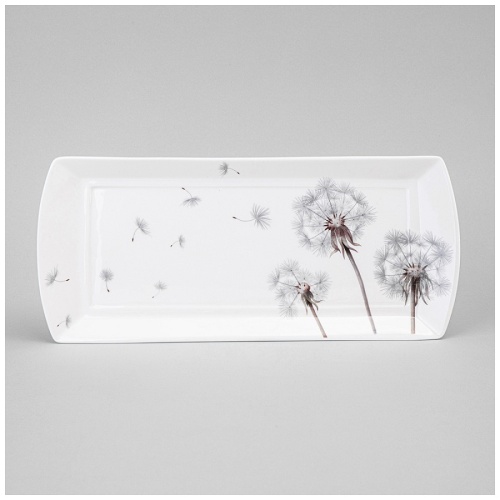 Блюдо из фарфора 34см DANDELION ОДУВАНЧИК прямоугольное Lefard 87-334