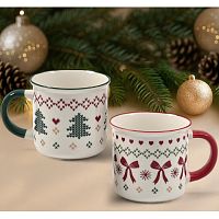 Набор кружек фарфор 2шт 450мл ВОЛШЕБСТВО НА ДВОИХ Доляна 10872011