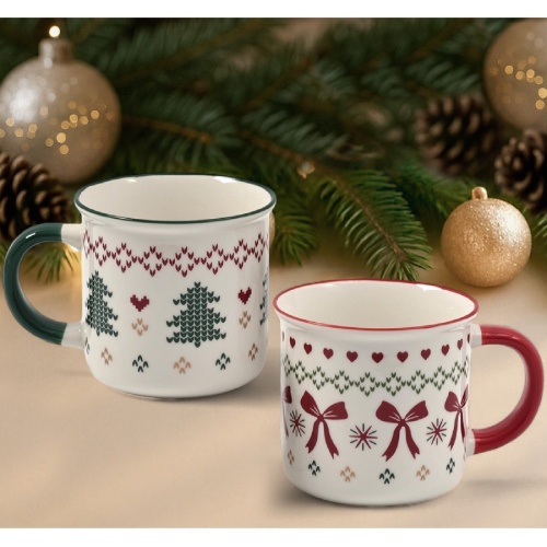 Набор кружек фарфор 2шт 450мл ВОЛШЕБСТВО НА ДВОИХ Доляна 10872011