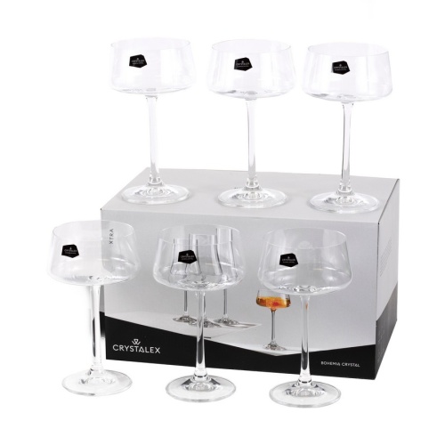 Набор бокалов для мартини 6шт 220мл XTRA недекорированные Crystalex 40862/220