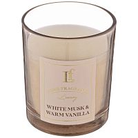 Аромасвеча в стакане 6*7,5см WHITE MUSK&WARM VANILLA Lefard 625-115