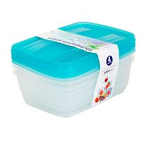 Набор контейнеров прямоугольные 4шт 1,0л FRESCO бриз Violet 470010135