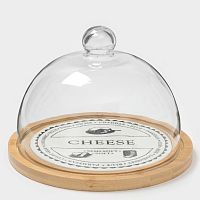 Блюдо из бамбука 23,5см ЭСТЕТ СЫР круглое с крышкой Bella Tenero 9231394