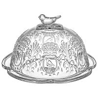 Блюдо из стекла 20*13,5см GARDEN сервировочное с крышкой Lefard 691-178