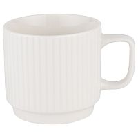Кружка фарфор 300мл РЕЛЬЕФ-1 белый Appetite WWREL300-1