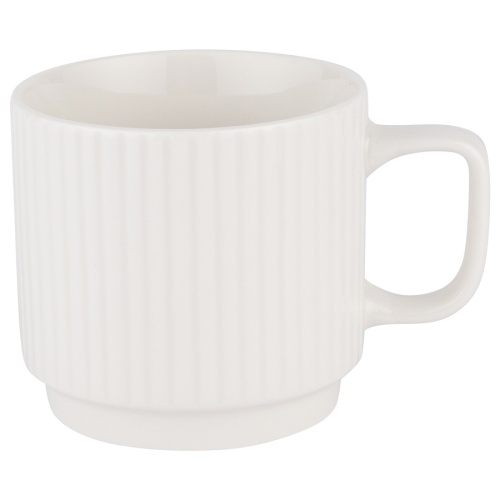 Кружка фарфор 300мл РЕЛЬЕФ-1 белый Appetite WWREL300-1