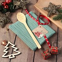 Комплект кухонный 2пр (полотенце+ложка) ЧУДЕС В НОВОМ ГОДУ Доляна 9871391