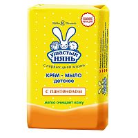 Мыло туалетное детское УШАСТЫЙ НЯНЬ 90г с пантенолом 1/6