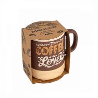 Кружка керамика 420мл COFFEE MANIA коричневый Sirocco STC001