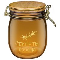 Банка для сыпучих стекло 750мл СЕКРЕТЫ КУХНИ крышка с замком Lefard 172-199