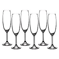 Набор фужеров для шампанского 6шт 220мл KLARA//SYLVIA Bohemia Crystal 669-071