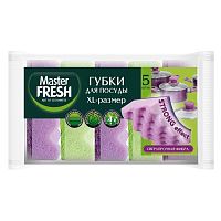 Губки для посуды 5шт XL STRONG EFFECT Master Fresh С0006512
