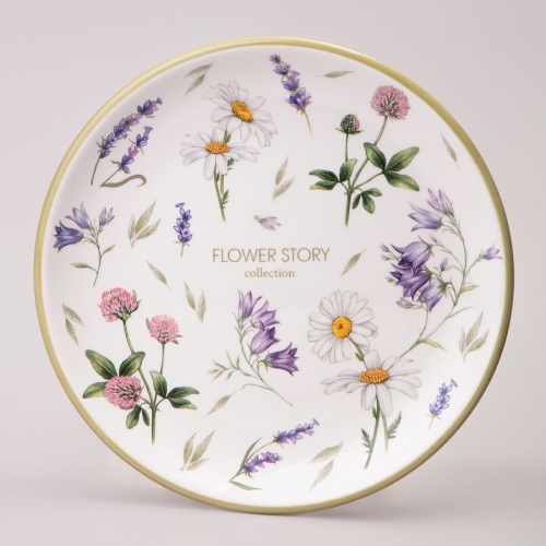 Тарелка десертная керамика 21см FLOWER STORY Agness 358-2172