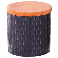 Банка для сыпучих фарфор 580мл ШАРМ-1 черный Appetite WJSHARM-1