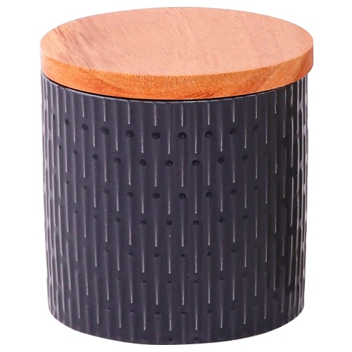 Банка для сыпучих фарфор 580мл ШАРМ-1 черный Appetite WJSHARM-1