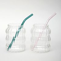 Набор стаканов 2шт 600мл со стекл. трубочками Agness 887-291