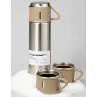 Термос 500мл Classic SILVER у/г нерж. сталь вакуум+3 крышки-кружки DPTZ-8103-01