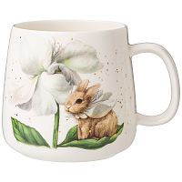 Кружка фарфор 400мл SUNDAY КРОЛИКИ белый Lefard 85-1843